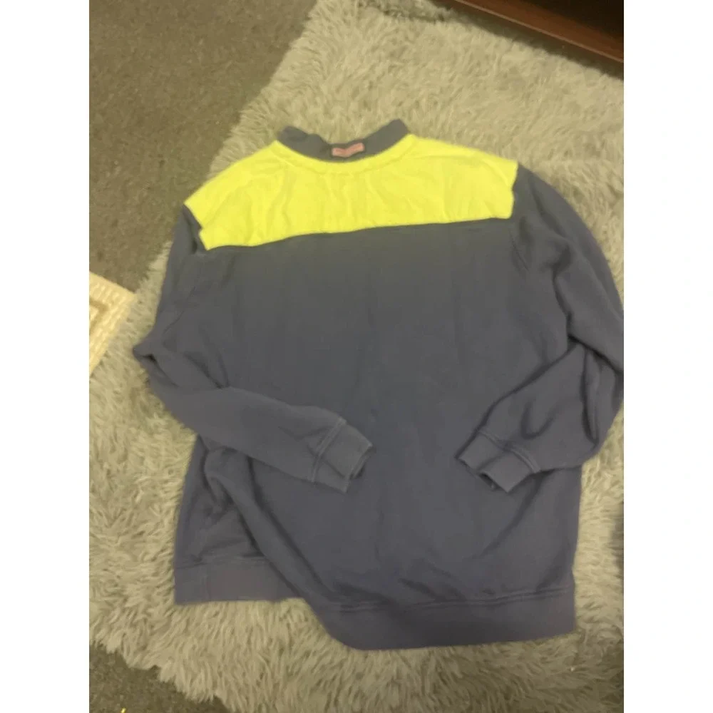 Vineyard Vines Performance 1/4 Zip Pullover Men's Blue‎ Yellow Long Sleeve XXL